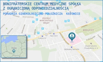 PORADNIA GINEKOLOGICZNO-POŁOŻNICZA - BONIFRATERSKIE CENTRUM MEDYCZNE SPÓŁKA Z OGRANICZONĄ ODPOWIEDZIALNOŚCIĄ - UL. L.MARKIEFKI 87,  KATOWICE