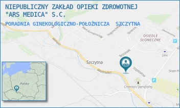 PORADNIA GINEKOLOGICZNO-POŁOŻNICZA - NIEPUBLICZNY ZAKŁAD OPIEKI ZDROWOTNEJ "ARS MEDICA" S.C. - UL. SZPITALNA 1,  SZCZYTNA