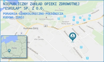PORADNIA GINEKOLOGICZNO-POŁOŻNICZA - NIEPUBLICZNY ZAKŁAD OPIEKI ZDROWOTNEJ "ESKULAP" SP. Z O.O. - UL. SŁONECZNA 13,  KUDOWA-ZDRÓJ