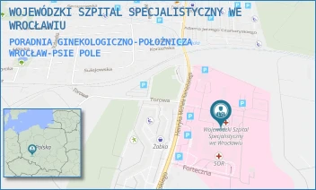 PORADNIA GINEKOLOGICZNO-POŁOŻNICZA - WOJEWÓDZKI SZPITAL SPECJALISTYCZNY WE WROCŁAWIU - UL. HENRYKA MICHAŁA KAMIEŃSKIEGO 73A,  WROCŁAW-PSIE POLE