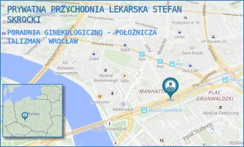PORADNIA GINEKOLOGICZNO - POŁOŻNICZA TALIZMAN - STEFAN SKROCKI PRYWATNA PRZYCHODNIA LEKARSKA - PL. GRUNWALDZKI 63,  WROCŁAW
