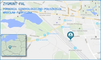 PORADNIA GINEKOLOGICZNO-POŁOŻNICZA - ZYGMUNT FAL - UL. JANA RUBCZAKA 18,  WROCŁAW-FABRYCZNA