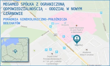 PORADNIA GINEKOLOGICZNO-POŁOŻNICZA - MEGAMED SPÓŁKA Z OGRANICZONĄ ODPOWIEDZIALNOŚCIĄ - ODDZIAŁ W NOWYM CZARNOWIE - UL. CZAPLINIECKA 93/95,  BEŁCHATÓW