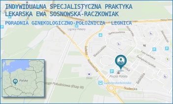PORADNIA GINEKOLOGICZNO-POŁOŻNICZA - INDYWIDUALNA SPECJALISTYCZNA PRAKTYKA LEKARSKA EWA SOSNOWSKA-RACZKOWIAK - UL. IZERSKA 35,  LEGNICA