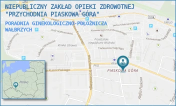 PORADNIA GINEKOLOGICZNO-POŁOŻNICZA - NIEPUBLICZNY ZAKŁAD OPIEKI ZDROWOTNEJ "PRZYCHODNIA PIASKOWA GÓRA" - UL. GŁÓWNA 4,  WAŁBRZYCH
