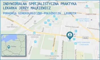 PORADNIA GINEKOLOGICZNO-POŁOŻNICZA - INDYWIDUALNA SPECJALISTYCZNA PRAKTYKA LEKARKA JERZY MALKIEWICZ - UL. CHOJNOWSKA 112,  LEGNICA