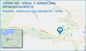 PORADNIA GINEKOLOGICZNO-POŁOŻNICZA - CUPRUM-MED SPÓŁKA Z OGRANICZONĄ ODPOWIEDZIALNOŚCIĄ - UL. POLNA 3,  RUDNA