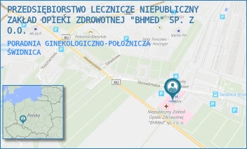 PORADNIA GINEKOLOGICZNO-POŁOŻNICZA - PRZEDSIĘBIORSTWO LECZNICZE NIEPUBLICZNY ZAKŁAD OPIEKI ZDROWOTNEJ "BHMED" SP. Z O.O. - UL. STRZELIŃSKA 6,  ŚWIDNICA