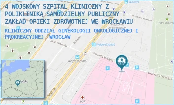 KLINICZNY ODDZIAŁ GINEKOLOGII ONKOLOGICZNEJ I PROKREACYJNEJ - 4 WOJSKOWY SZPITAL KLINICZNY Z POLIKLINIKĄ SAMODZIELNY PUBLICZNY ZAKŁAD OPIEKI ZDROWOTNEJ WE WROCŁAWIU - UL. RUDOLFA WEIGLA 5,  WROCŁAW