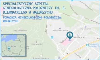 PORADNIA GINEKOLOGICZNO-POŁOŻNICZA - SPECJALISTYCZNY SZPITAL GINEKOLOGICZNO-POŁOŻNICZY IM. E. BIERNACKIEGO W WAŁBRZYCHU - UL. IGNACEGO PADEREWSKIEGO 10,  WAŁBRZYCH
