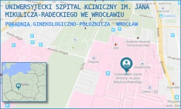 PORADNIA GINEKOLOGICZNO-POŁOŻNICZA - UNIWERSYTECKI SZPITAL KLINICZNY IM. JANA MIKULICZA-RADECKIEGO WE WROCŁAWIU - BOROWSKA 213,  WROCŁAW