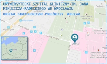 ODDZIAŁ GINEKOLOGICZNO-POŁOŻNICZY - UNIWERSYTECKI SZPITAL KLINICZNY IM. JANA MIKULICZA-RADECKIEGO WE WROCŁAWIU - UL. BOROWSKA 213,  WROCŁAW