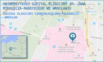 ODDZIAŁ KLINICZNY GINEKOLOGICZNO-POŁOŻNICZY - UNIWERSYTECKI SZPITAL KLINICZNY IM. JANA MIKULICZA-RADECKIEGO WE WROCŁAWIU - UL. BOROWSKA 213,  WROCŁAW