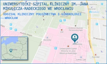 ODDZIAŁ KLINICZNY POŁOŻNICTWA I GINEKOLOGII - UNIWERSYTECKI SZPITAL KLINICZNY IM. JANA MIKULICZA-RADECKIEGO WE WROCŁAWIU - UL. BOROWSKA 213,  WROCŁAW