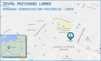 PORADNIA GINEKOLOGICZNO-POŁOŻNICZA - ZESPÓŁ PRZYCHODNI LUBMED - UL. GWARKÓW 82,  LUBIN