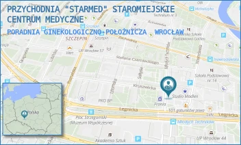 PORADNIA GINEKOLOGICZNO-POŁOŻNICZA - PRZYCHODNIA "STARMED" STAROMIEJSKIE CENTRUM MEDYCZNE - UL. MŁODYCH TECHNIKÓW 7,  WROCŁAW