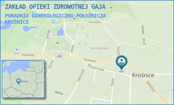 PORADNIA GINEKOLOGICZNO-POŁOŻNICZA - ZAKŁAD OPIEKI ZDROWOTNEJ GAJA - PARKOWA 5,  KROŚNICE