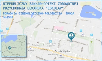 PORADNIA GINEKOLOGICZNO-POŁOŻNICZA - NIEPUBLICZNY ZAKŁAD OPIEKI ZDROWOTNEJ PRZYCHODNIA LEKARSKA "ESKULAP" - UL. IGNACEGO DASZYŃSKIEGO 17A,  ŚRODA ŚLĄSKA