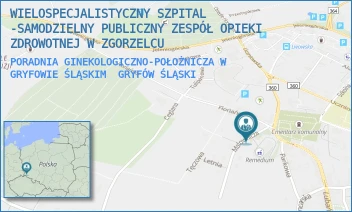 PORADNIA GINEKOLOGICZNO-POŁOŻNICZA W GRYFOWIE ŚLĄSKIM - WIELOSPECJALISTYCZNY SZPITAL -SAMODZIELNY PUBLICZNY ZESPÓŁ OPIEKI ZDROWOTNEJ W ZGORZELCU - UL. MALOWNICZA 1/-,  GRYFÓW ŚLĄSKI