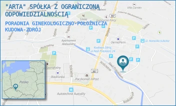 PORADNIA GINEKOLOGICZNO-POŁOŻNICZA - "ARTA" SPÓŁKA Z OGRANICZONĄ ODPOWIEDZIALNOŚCIĄ - UL. CYPRIANA KAMILA NORWIDA 1,  KUDOWA-ZDRÓJ