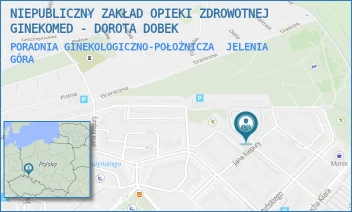PORADNIA GINEKOLOGICZNO-POŁOŻNICZA - NIEPUBLICZNY ZAKŁAD OPIEKI ZDROWOTNEJ GINEKOMED - DOROTA DOBEK - UL. JANA KIEPURY 77,  JELENIA GÓRA
