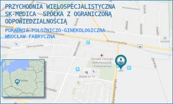 PORADNIA POŁOŻNICZO-GINEKOLOGICZNA - PRZYCHODNIA WIELOSPECJALISTYCZNA SK-MEDICA  SPÓŁKA Z OGRANICZONĄ ODPOWIEDZIALNOŚCIĄ - UL. KAMIENNOGÓRSKA 10,  WROCŁAW-FABRYCZNA