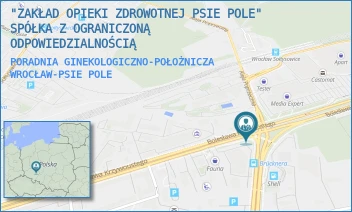 PORADNIA GINEKOLOGICZNO-POŁOŻNICZA - "ZAKŁAD OPIEKI ZDROWOTNEJ PSIE POLE" SPÓŁKA Z OGRANICZONĄ ODPOWIEDZIALNOŚCIĄ - UL. BRUCKNERA 47-49,  WROCŁAW-PSIE POLE
