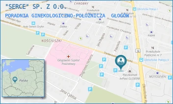 PORADNIA GINEKOLOGICZNO-POŁOŻNICZA - "SERCE" SP. Z O.O. - UL. TADEUSZA KOŚCIUSZKI 15A,  GŁOGÓW