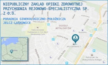 PORADNIA GINEKOLOGICZNO-POŁOŻNICZA - NIEPUBLICZNY ZAKLAD OPIEKI ZDROWOTNEJ PRZYCHODNIA REJONOWO-SPECJALISTYCZNA SP. Z O.O. - UL. JÓZEFA BOŻKA 13,  JELCZ-LASKOWICE
