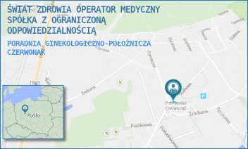 PORADNIA GINEKOLOGICZNO-POŁOŻNICZA - ŚWIAT ZDROWIA OPERATOR MEDYCZNY SP. Z O.O - DZIAŁKOWA 2,  CZERWONAK