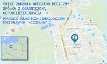 PORADNIA POŁOŻNICZO-GINEKOLOGICZNA W KOZIEGŁOWACH - ŚWIAT ZDROWIA OPERATOR MEDYCZNY SP. Z O.O - OSIEDLE LEŚNE 7F,  KOZIEGŁOWY