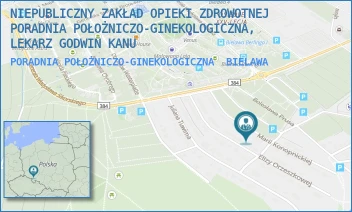 PORADNIA POŁOŻNICZO-GINEKOLOGICZNA - NIEPUBLICZNY ZAKŁAD OPIEKI ZDROWOTNEJ PORADNIA POŁOŻNICZO-GINEKOLOGICZNA, LEKARZ GODWIN KANU - UL. KONOPNICKIEJ 38 [BRAK],  BIELAWA