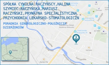 PORADNIA GINEKOLOGICZNO-POŁOŻNICZA - SPÓŁKA CYWILNA RACZYŃSCY,HALINA SZYMIEC-RACZYŃSKA,MARIUSZ RACZYŃSKI,PRYWATNA SPECJALISTYCZNA PRZYCHODNIA LEKARSKO-STOMATOLOGICZN - UL. MIERNICZA 5,  DZIERŻONIÓW