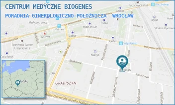 PORADNIA GINEKOLOGICZNO-POŁOŻNICZA - CENTRUM MEDYCZNE BIOGENES - PL. BZOWY 1,  WROCŁAW