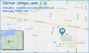 PORADNIA GINEKOLOGICZNO-POŁOŻNICZA - CENTRUM ZDROWIA MAMA I JA - UL. RAJSKA 71,  WROCŁAW-FABRYCZNA