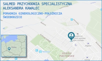 PORADNIA GINEKOLOGICZNO-POŁOŻNICZA - SALMED PRZYCHODNIA SPECJALISTYCZNA ALEKSANDRA KAWALEC - UL. KRÓLOWEJ ELŻBIETY 84,  ŚWIEBODZICE