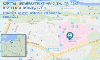 PORADNIA GINEKOLOGICZNO-POŁOŻNICZA - SZPITAL UNIWERSYTECKI NR 2 IM. DR JANA BIZIELA W BYDGOSZCZY - UJEJSKIEGO 75,  BYDGOSZCZ