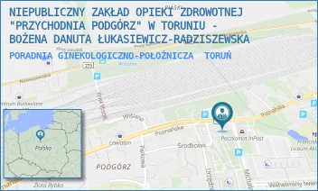 PORADNIA GINEKOLOGICZNO-POŁOŻNICZA - NIEPUBLICZNY ZAKŁAD OPIEKI ZDROWOTNEJ "PRZYCHODNIA PODGÓRZ" W TORUNIU - BOŻENA DANUTA ŁUKASIEWICZ-RADZISZEWSKA - POZNAŃSKA 63/65,  TORUŃ