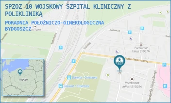 PORADNIA POŁOŻNICZO-GINEKOLOGICZNA - SPZOZ 10 WOJSKOWY SZPITAL KLINICZNY Z POLIKLINIKĄ - POWSTAŃCÓW WARSZAWY 5,  BYDGOSZCZ