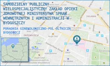 PORADNIA GINEKOLOGICZNO-POĹOĹŤNICZA - SAMODZIELNY PUBLICZNY WIELOSPECJALISTYCZNY ZAKŁAD OPIEKI ZDROWOTNEJ MINISTERSTWA SPRAW WEWNĘTRZNYCH I ADMINISTRACJI W BYDGOSZCZY - MARKWARTA 4-6,  BYDGOSZCZ