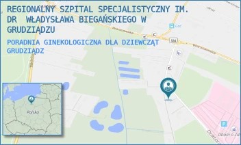 PORADNIA GINEKOLOGICZNA DLA DZIEWCZĄT - REGIONALNY SZPITAL SPECJALISTYCZNY IM. DR  WŁADYSŁAWA BIEGAŃSKIEGO W GRUDZIĄDZU - RYDYGIERA 15/17,  GRUDZIĄDZ