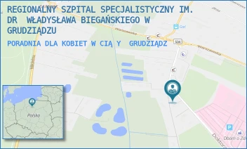 PORADNIA DLA KOBIET W CIĄY - REGIONALNY SZPITAL SPECJALISTYCZNY IM. DR  WŁADYSŁAWA BIEGAŃSKIEGO W GRUDZIĄDZU - RYDYGIERA 15/17,  GRUDZIĄDZ