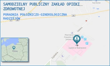 PORADNIA POŁOŻNICZO-GINEKOLOGICZNA - SAMODZIELNY PUBLICZNY ZAKŁAD OPIEKI ZDROWOTNEJ - SZPITALNA 3,  RADZIEJÓW