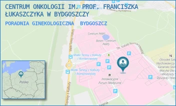 PORADNIA GINEKOLOGICZNA - CENTRUM ONKOLOGII IM. PROF. FRANCISZKA ŁUKASZCZYKA W BYDGOSZCZY - DR. I.ROMANOWSKIEJ 2,  BYDGOSZCZ