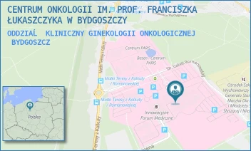 ODDZIAĹ KLINICZNY GINEKOLOGII ONKOLOGICZNEJ - CENTRUM ONKOLOGII IM. PROF. FRANCISZKA ŁUKASZCZYKA W BYDGOSZCZY - DR. I.ROMANOWSKIEJ 2,  BYDGOSZCZ