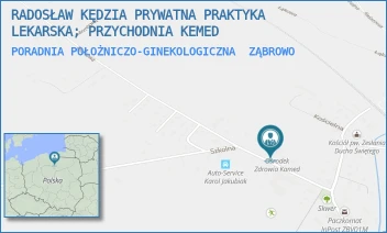 PORADNIA POŁOŻNICZO-GINEKOLOGICZNA - RADOSŁAW KĘDZIA PRYWATNA PRAKTYKA LEKARSKA; PRZYCHODNIA KEMED - SZKOLNA 16,  ZĄBROWO