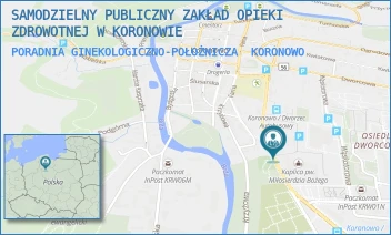 PORADNIA GINEKOLOGICZNO-POŁOŻNICZA - SAMODZIELNY PUBLICZNY ZAKŁAD OPIEKI ZDROWOTNEJ W KORONOWIE - PADEREWSKIEGO 33,  KORONOWO