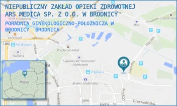 PORADNIA GINEKOLOGICZNO-POŁOŻNICZA W BRODNICY - NIEPUBLICZNY ZAKŁAD OPIEKI ZDROWOTNEJ ARS MEDICA SP. Z O.O. W BRODNICY - ALEJA LEŚNA 1A,  BRODNICA