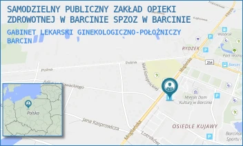 GABINET LEKARSKI GINEKOLOGICZNO-POŁOŻNICZY - SAMODZIELNY PUBLICZNY ZAKŁAD OPIEKI ZDROWOTNEJ W BARCINIE SPZOZ W BARCINIE - MOGILEŃSKA 5,  BARCIN