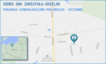 PORADNIA GINEKOLOGICZNO-POŁOŻNICZA - GEMED EWA ZAMIATAŁA-GRZELAK - KOLEJOWA 8,  SICIENKO